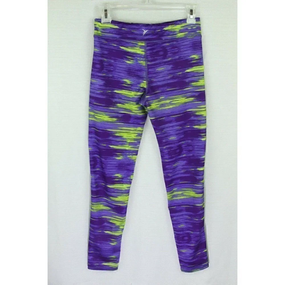 Old Navy Leggings Girl's Size 14 XL Striped Long Purple
